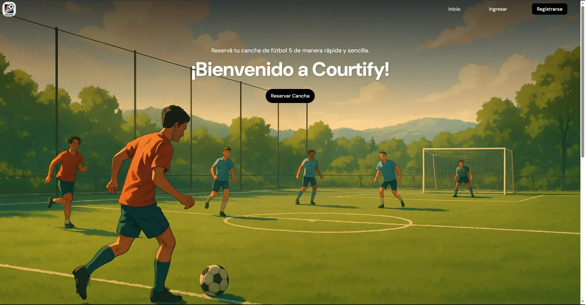 Courtify - App web para administrar reservas en una cancha de fútbol 5.